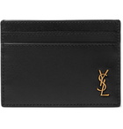 SAINT LAURENT - Logo-Appliquéd Leather Cardholder - Black