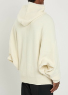 Rick Owens Milk Hooded Wool-blend Jumper Cream