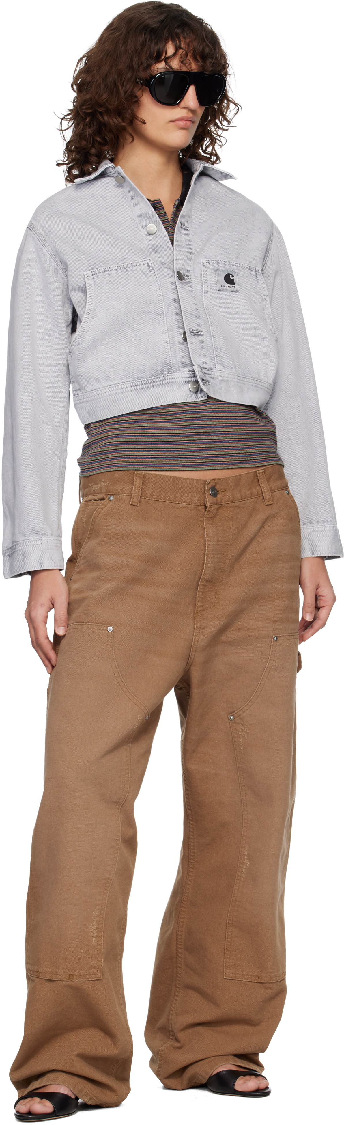 Carhartt Work In Progress Gray Arca Denim Jacket