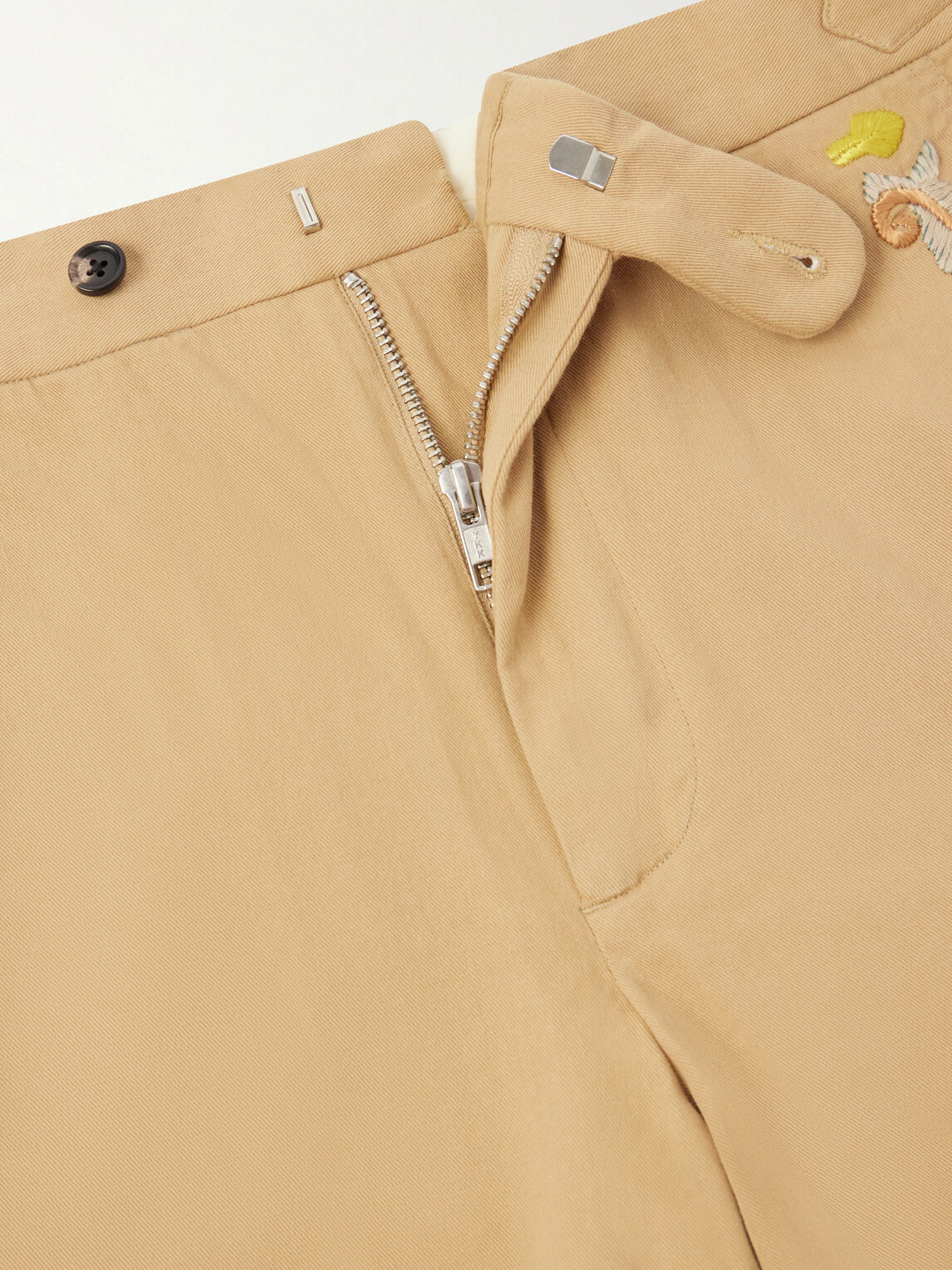 BODE - Straight-Leg Cotton Feather Runner Trousers - Neutrals