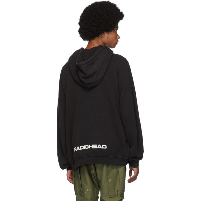 R13 Black Radiohead Edition Oversized OK Computer Hoodie R13