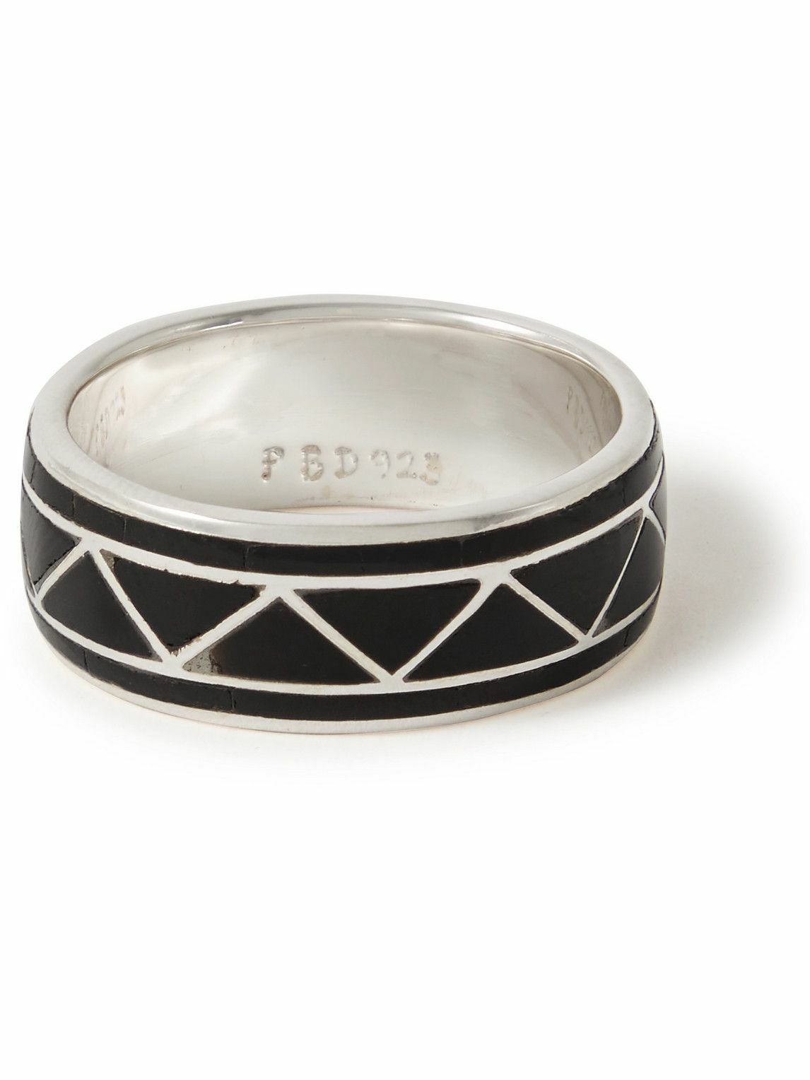 Brant Ring Peyote Bird - Brant Silver and Onyx Ring - Silver Peyote Bird