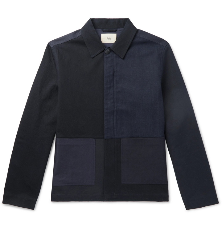 Photo: Folk - Burner Panelled Cotton-Blend Twill Jacket - Blue