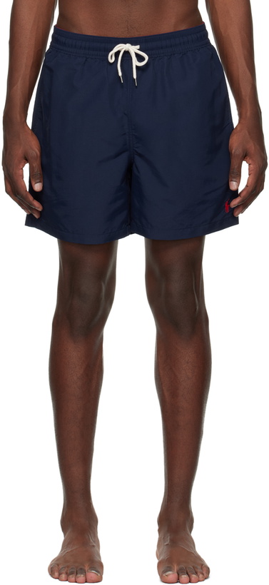 Photo: Polo Ralph Lauren Navy Traveler Swim Shorts