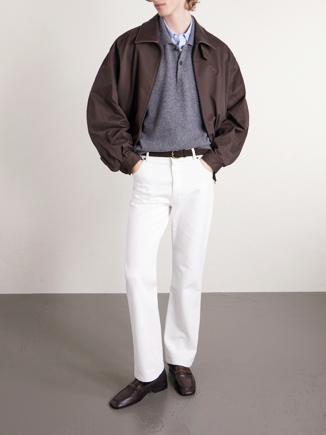 ssstein - Merino Wool Polo Shirt - Gray
