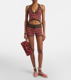 Valentino Striped knitted cotton shorts