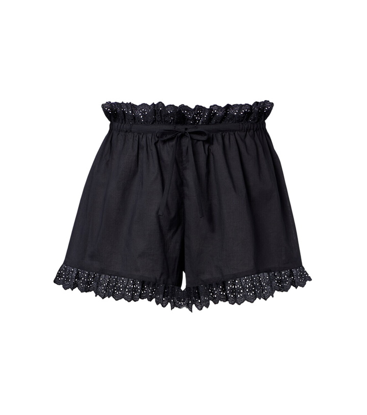 Photo: Poupette St Barth Cory broderie anglaise cotton poplin shorts