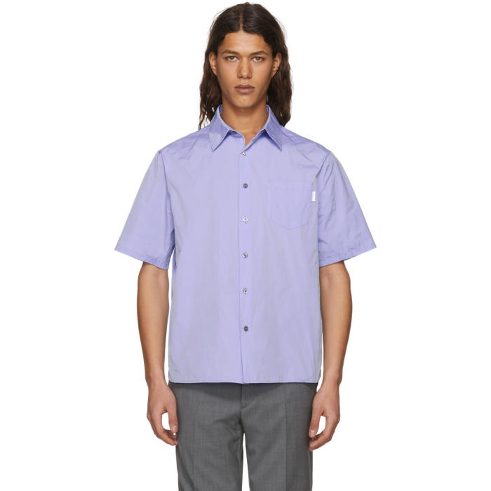 Photo: Prada Blue and Navy Colorblock Shirt 