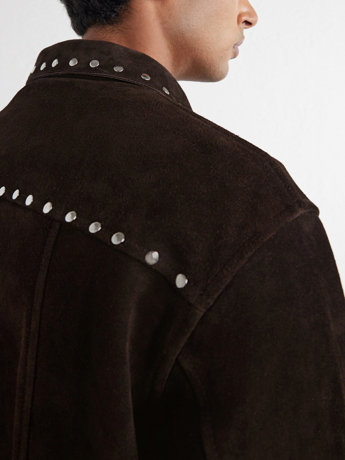 BODE - Studded Suede Jacket - Brown