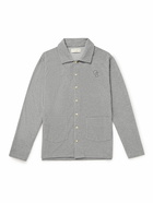 Oliver Spencer - Logo-Embroidered Cotton-Blend Terry Shirt - Gray