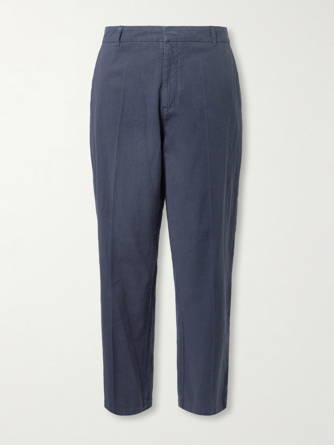 Folk - Lunar Linen and Cotton-Blend Suit Trousers - Blue