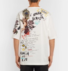 Dolce & Gabbana - Oversized Printed Cotton-Jersey T-Shirt - Men - White