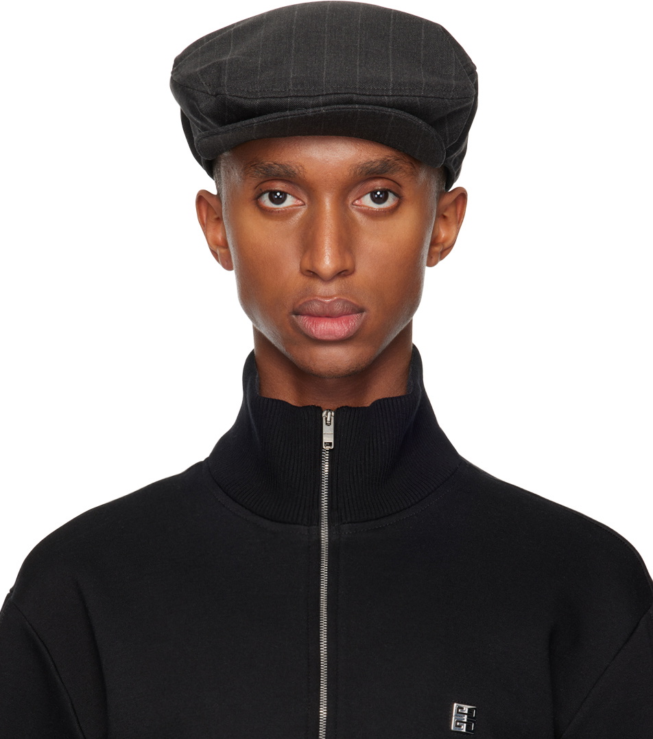 帽子 vaquera newsboy cap VAQUERA Black Leather Newsboy Cap Vaquera