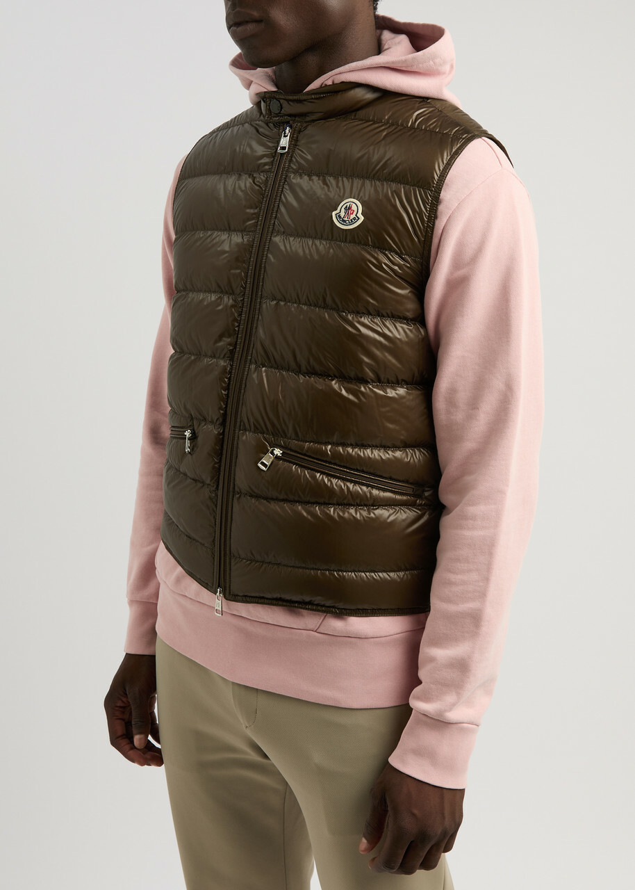 Moncler Gui Quilted Shell Gilet Brown Moncler