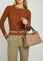 Tods Grained Leather top Handle bag - Tan - One Size
