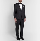 Richard James - Midnight-Blue Wool-Jacquard Tuxedo Trousers - Blue