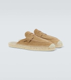 Christian Louboutin Flat Crosta suede espadrille slides