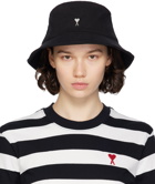 AMI Paris Black Ami de Cœur Bucket Hat