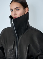 Rick Owens Leather Bomber Jacket