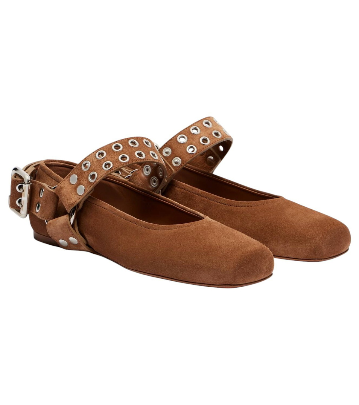 ALAIA PEARL MARY JANE SHOES IN LIGHT BLUE LAMBSKIN