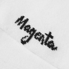 Magenta Men's Plant Socks in White