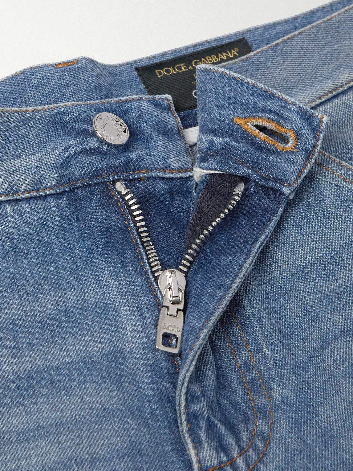 Dolce&Gabbana - Straight-Leg Logo-Appliquéd Jeans - Blue Dolce & Gabbana