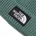 The North Face Men's Logo Box Cuffed Beanie in Dark Sage