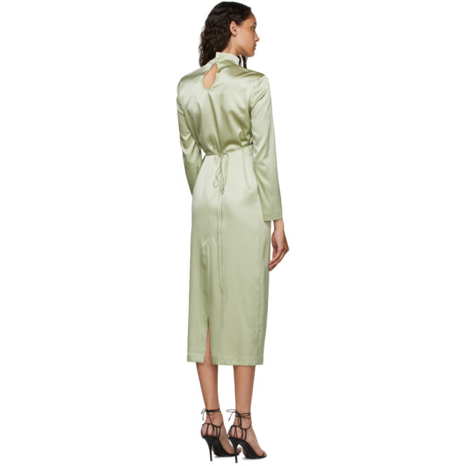 Materiel Tbilisi Green Silk Wrap Dress Materiel Tbilisi