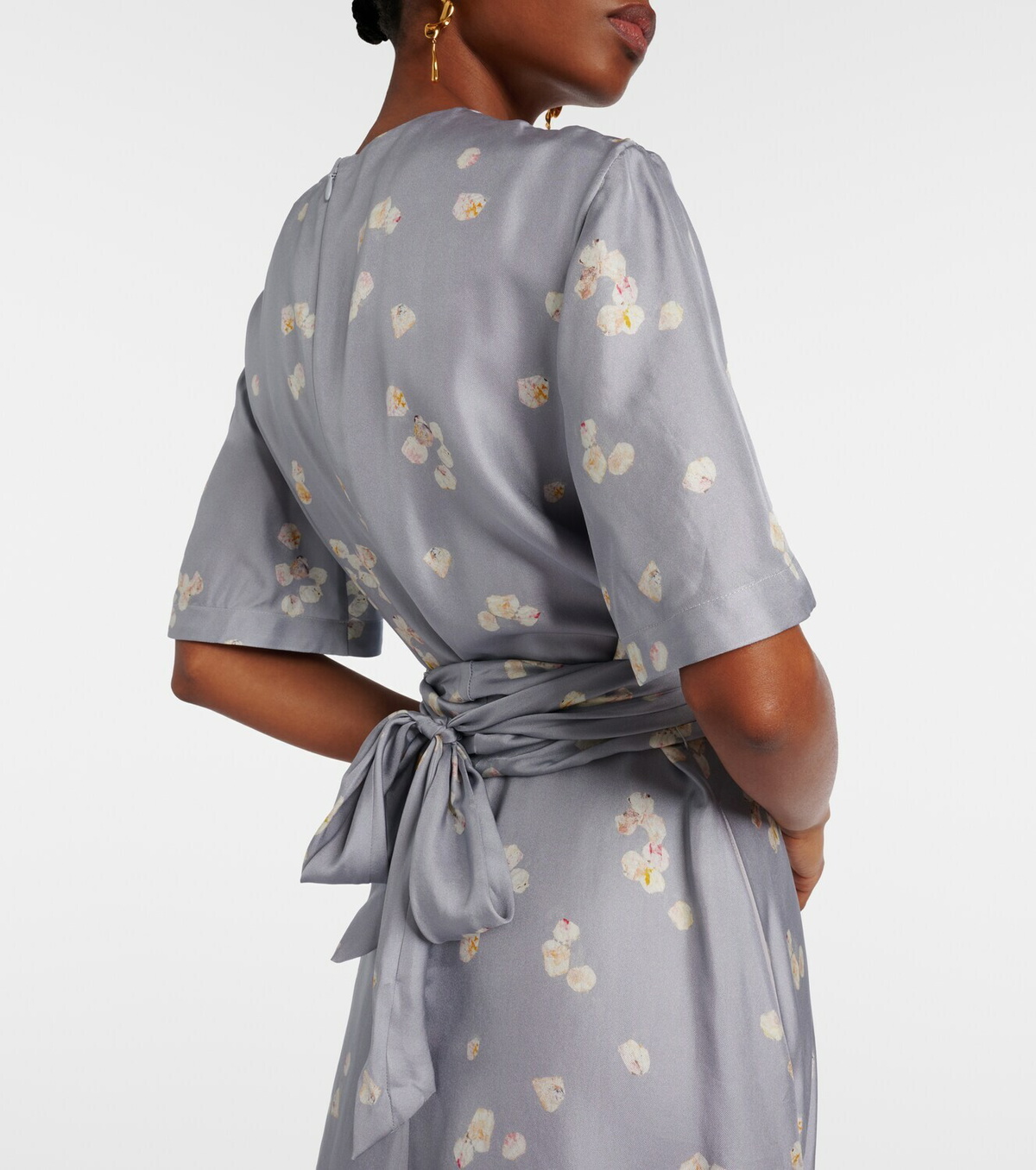 Altuzarra Kirsty floral draped silk midi dress