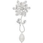 Magda Butrym Silver Pearl Flower Motif Earring
