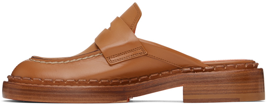 Santoni Brown Strap Loafers