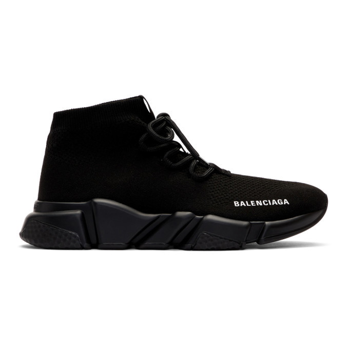 Photo: Balenciaga Black Speed Lace-Up Sneakers