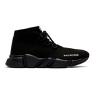 Balenciaga Black Speed Lace-Up Sneakers