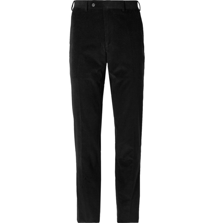 Photo: Canali - Black Kei Slim-Fit Cotton-Blend Corduroy Suit Trousers - Black