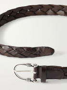 Anderson's - 3cm Woven Leather Belt - Brown
