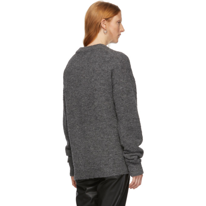 Tibi Grey Alpaca Airy Sweater