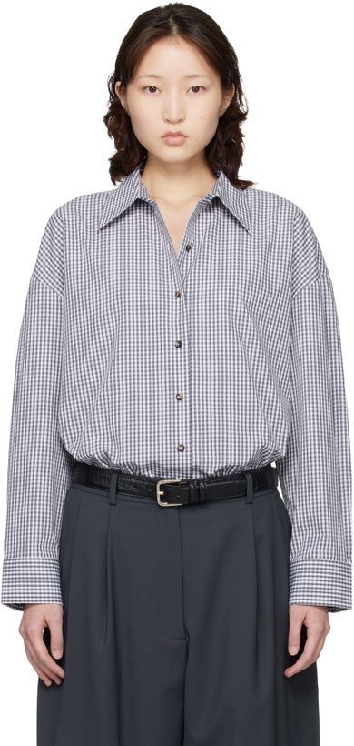 Photo: Cordera Gray & White Oversized Shirt
