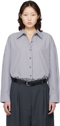 Cordera Gray & White Oversized Shirt