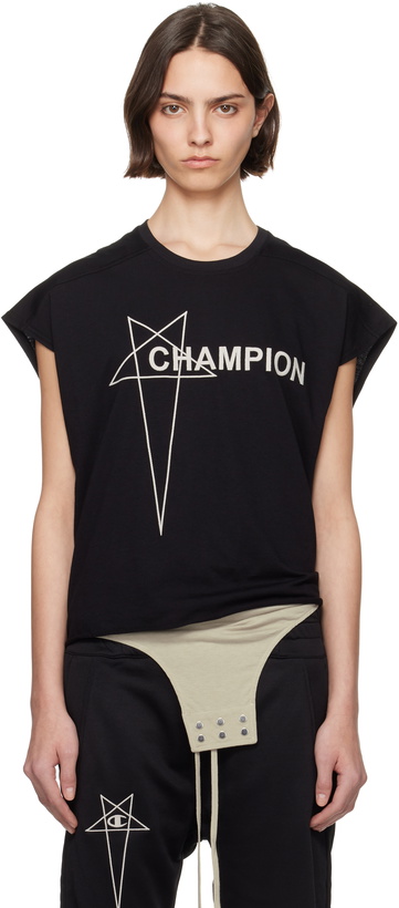 Photo: Rick Owens Black Champion Edition Micro Tatlin Tank Top