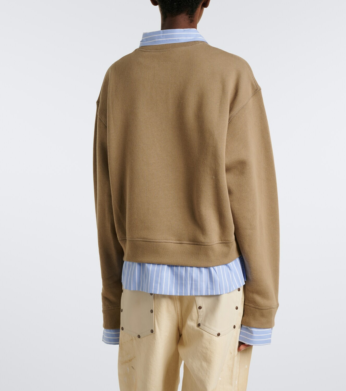 Acne Studios Layered cotton jersey sweatshirt