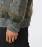 Junya Watanabe Intarsia wool and mohair-blend cardigan