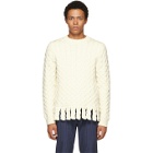JW Anderson White Chunky Fringe Sweater