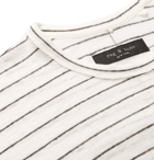 rag & bone - Striped Slub Linen-Jersey T-Shirt - Beige