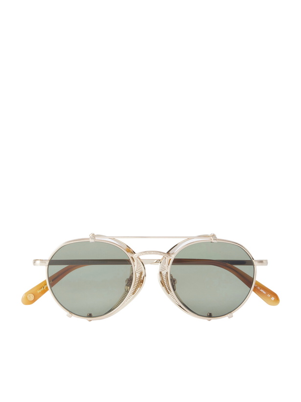 Photo: Garrett Leight California Optical - Ocampo Round-Frame Metal Sunglasses
