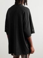 Rick Owens - Champion Tommy Oversized Logo-Embroidered Cotton-Jersey T-Shirt - Black