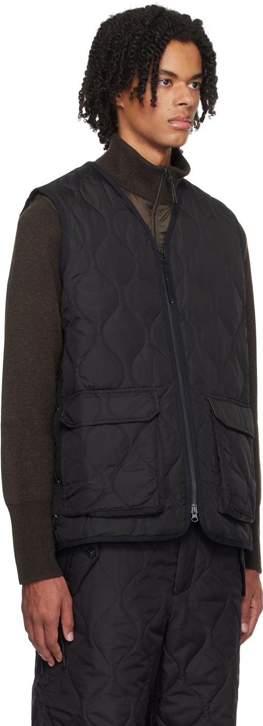 ☆cocoa☆【 TAION 】LONG DOWN GILET Taion Men's High Neck Zip Down Vest in Navy Taion Extra