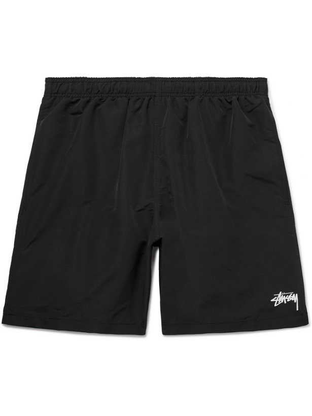 Photo: STÜSSY - Wide-Leg Logo-Print Shell Shorts - Black - S