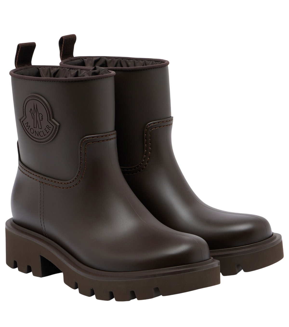 Moncler Black Shiny Rubber Ginette Rain Boots Moncler