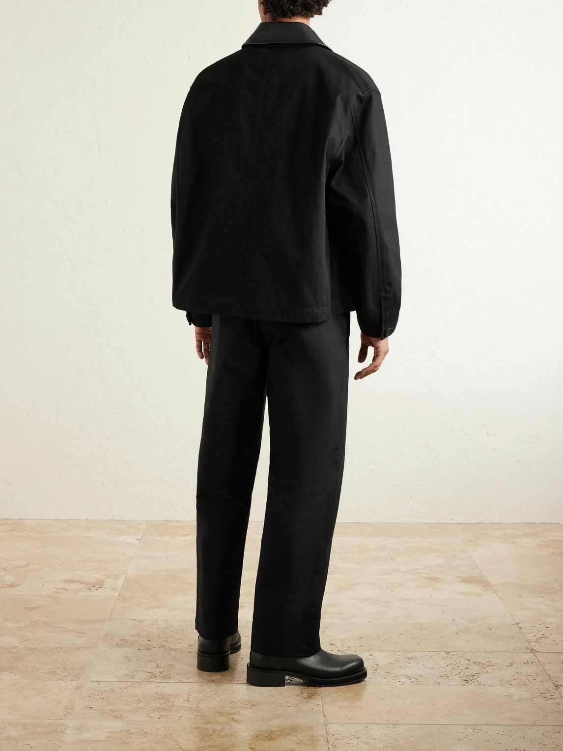 Jil Sander - Straight-Leg Cotton Trousers - Black