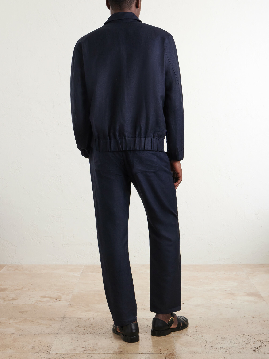 Frescobol Carioca - Tomas Cotton and Linen-Blend Blouson Jacket - Blue